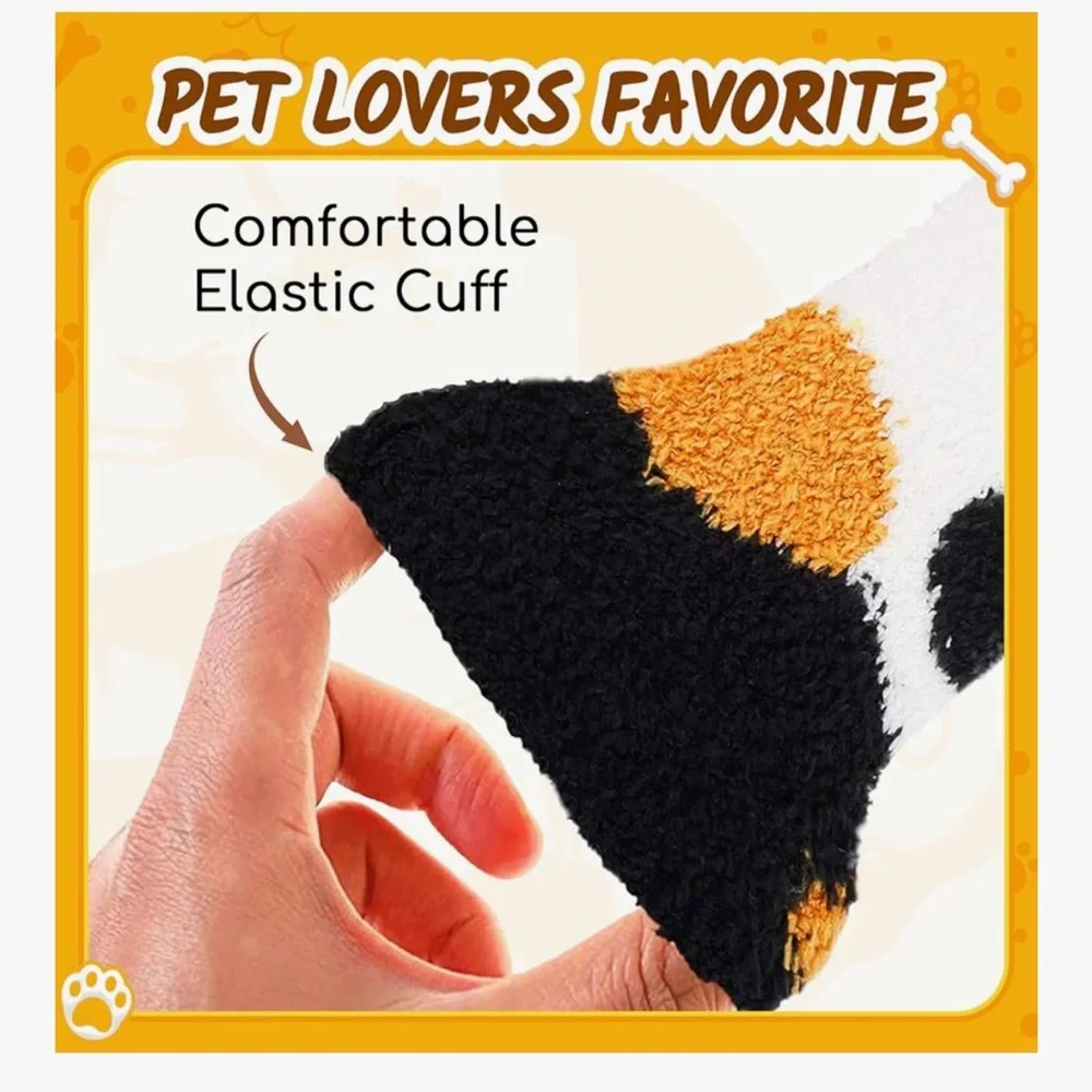 🆕 Soft Fluffy Plush Slipper Socks, Fuzzy Animal Socks